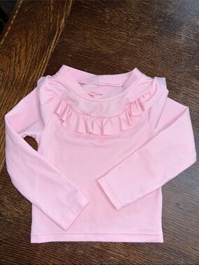 Janie and Jack Pink Baby Swim Rashguard 12-18mo